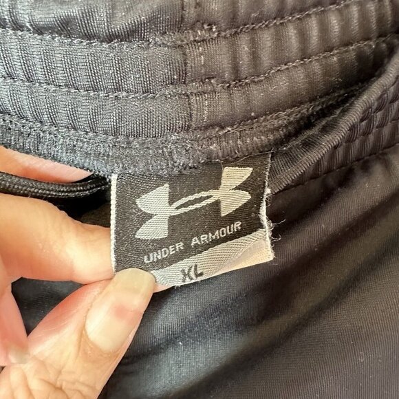 Under Armour Pants Mens Black Windbreaker Track Shell Embroidered Sz XL - Picture 5 of 11